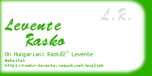 levente rasko business card